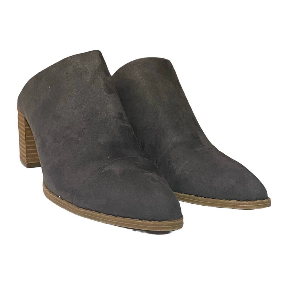 American Eagle Slip On Faux Suede Gray Boho Western Booties Women's Size 7
